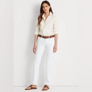 Lauren by Ralph Lauren Jeans‎ Company White Classic Fit Straight Leg Jeans Sz 2P